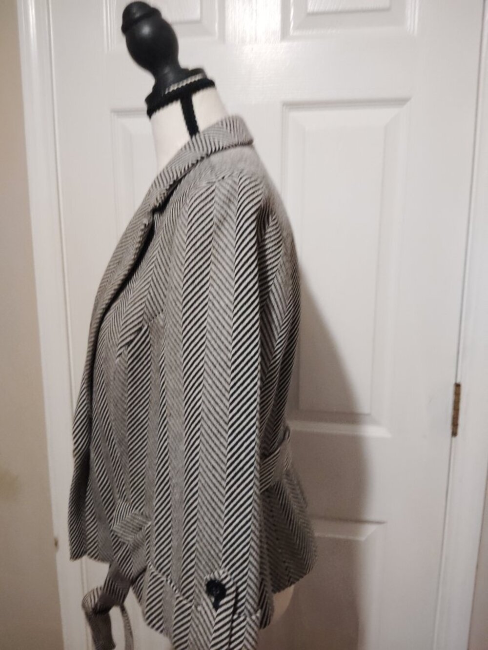 Ann taylor LOFT petites Women's Herringbone Blazer Size 12P career office - Picture 4 of 5